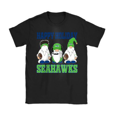 Seattle Seahawks Merry Christmas NFL Gift For Fan Christmas Gnomes Unisex T-Shirt Cotton Tee TAT21135