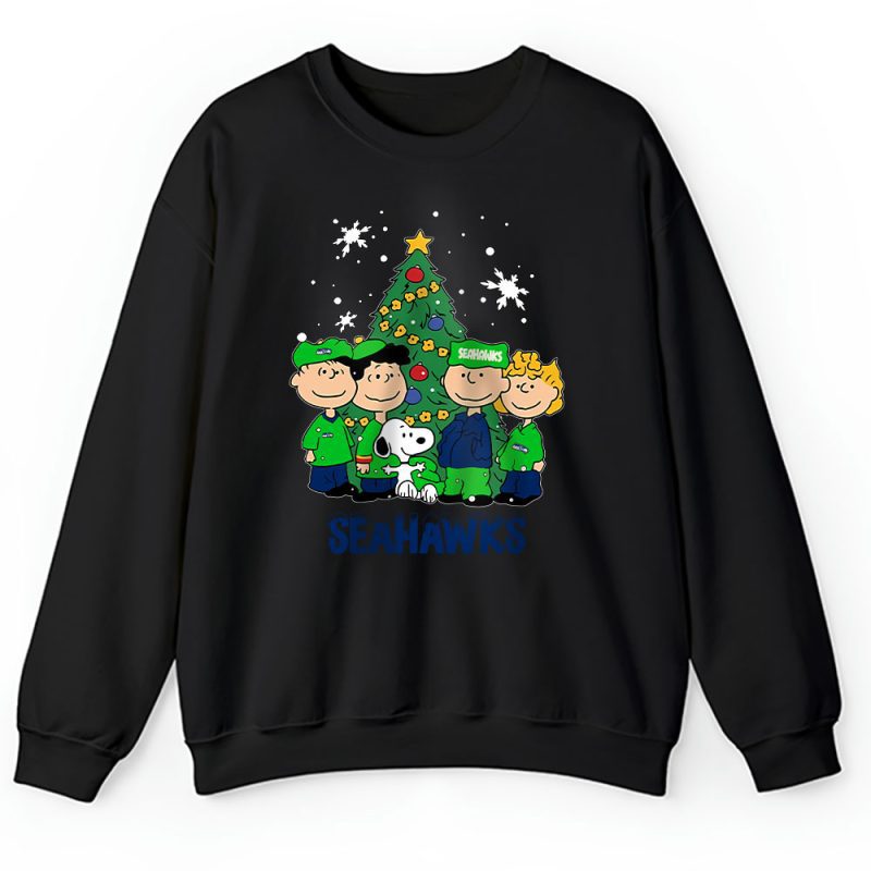 Seattle Seahawks Merry Christmas NFL Gift For Fan Christmas Snoopy And Friends Unisex Sweatshirt TAH21136