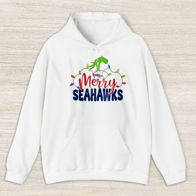 Seattle Seahawks Merry Christmas NFL Gift For Fan Cute Grinch Unisex Hoodie TAS21139