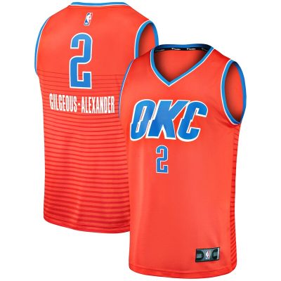 Shai Gilgeous-Alexander Oklahoma City Thunder Fast Break Team Replica Jersey - Statement Edition - Orange