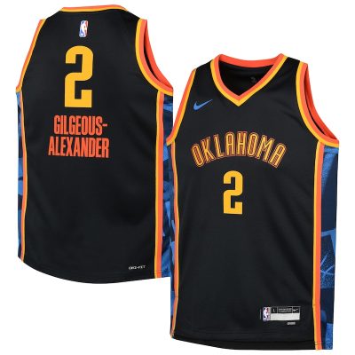 Shai Gilgeous-Alexander Oklahoma City Thunder Youth 2024/25 Swingman Player Jersey - City Edition - Black