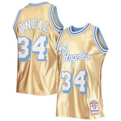 Shaquille O'Neal Los Angeles Lakers 75th Anniversary 1996/97 Hardwood Classics Swingman Jersey - Gold