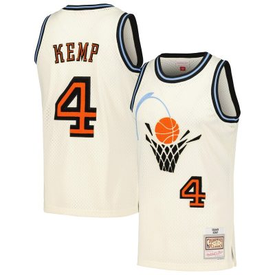 Shawn Kemp Cleveland Cavaliers Chainstitch Swingman Jersey - Cream