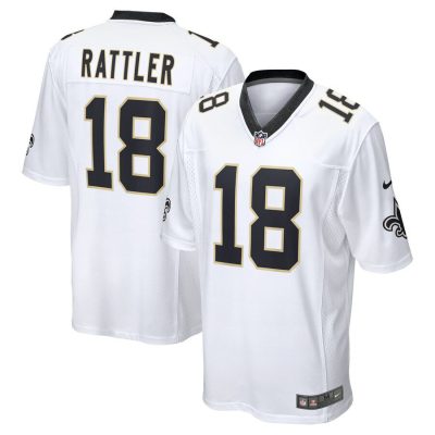 Spencer Rattler New Orleans Saints 2024 NFL Draft Game Player Jersey - White