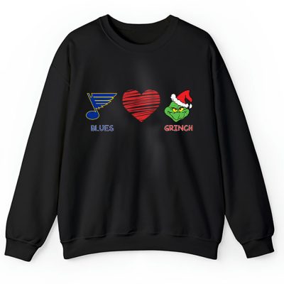 St. Louis Blues Merry Christmas NHL Gift For Fan Cute Grinch Unisex Sweatshirt TAH21930