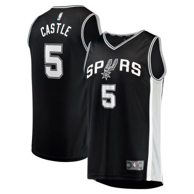 Stephon Castle San Antonio Spurs Youth 2024 NBA Draft Fast Break Player Jersey - Icon Edition - Black