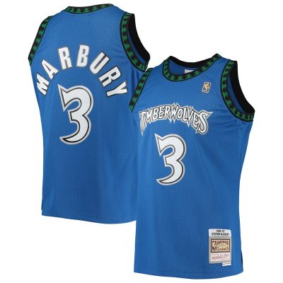 Stephon Marbury Minnesota Timberwolves 1996/97 Hardwood Classics Swingman Jersey - Blue