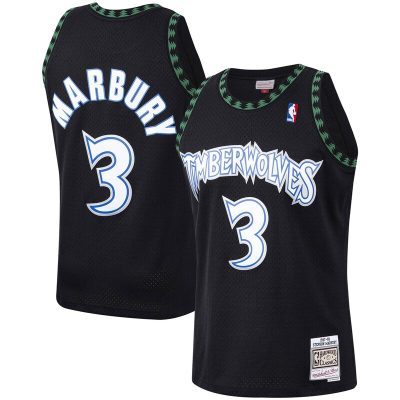 Stephon Marbury Minnesota Timberwolves 1997/98 Hardwood Classics Swingman Jersey - Black