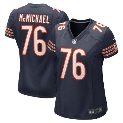 Steve McMichael Chicago Bears Hall Of Fame Women's Retired Player Game Jersey - Navy