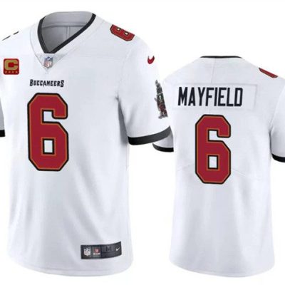 Tampa Bay Buccaneers #6 Baker Mayfield White 2024 With 4-Star C Patch Vapor Limited Football Stitched Jersey