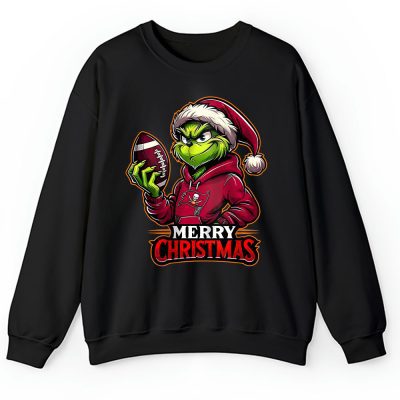 Tampa Bay Buccaneers Merry Christmas NFL Gift For Fan Cute Grinch Unisex Sweatshirt TAH21190