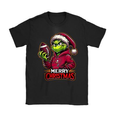 Tampa Bay Buccaneers Merry Christmas NFL Gift For Fan Cute Grinch Unisex T-Shirt Cotton Tee TAT21190