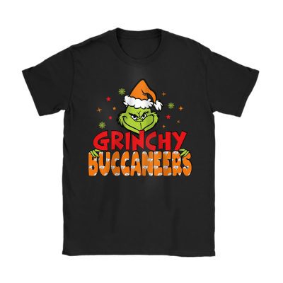 Tampa Bay Buccaneers Merry Christmas NFL Gift For Fan Cute Grinch Unisex T-Shirt Cotton Tee TAT21214