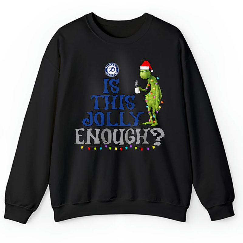 Tampa Bay Lightning Merry Christmas NHL Gift For Fan Cute Grinch Unisex Sweatshirt TAH21574