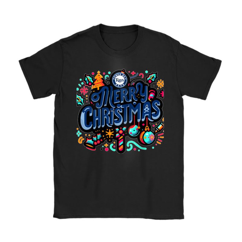 Tampa Bay Rays Merry Christmas MLB Gift For Fan Christmas Funny Unisex T-Shirt Cotton Tee TAT21569