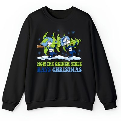 Tampa Bay Rays Merry Christmas MLB Gift For Fan Cute Grinch Unisex Sweatshirt TAH21932