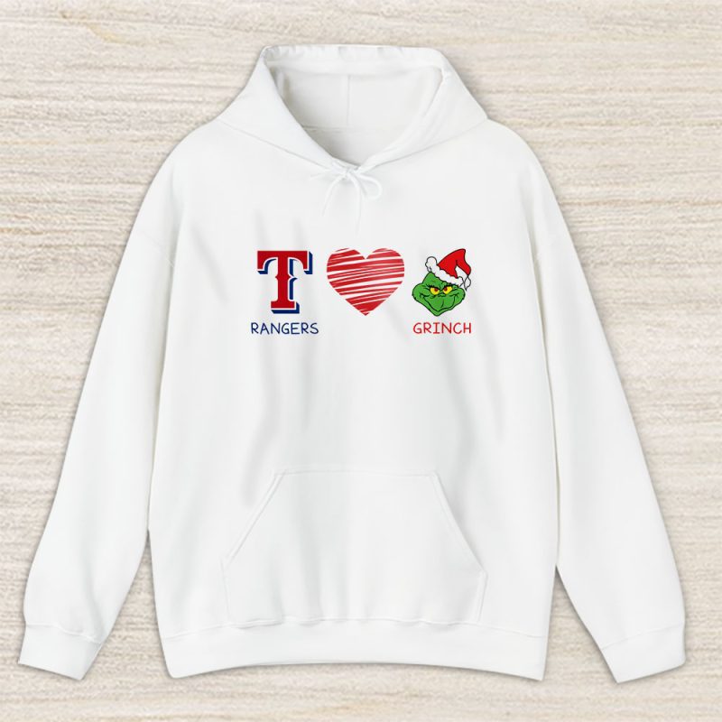 Texas Rangers Merry Christmas MLB Gift For Fan Cute Grinch Unisex Hoodie TAS21942