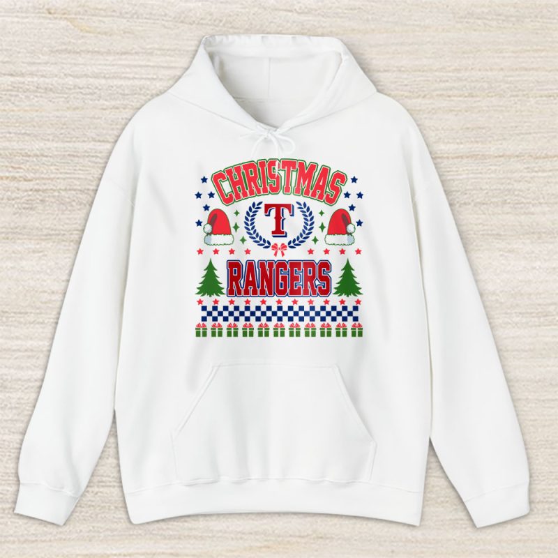 Texas Rangers Merry Christmas MLB Gift For Fan Cute Santa Hohoho Unisex Hoodie TAS21943