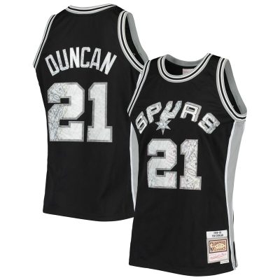 Tim Duncan San Antonio Spurs 1998/99 Hardwood Classics NBA 75th Anniversary Diamond Swingman Jersey - Black