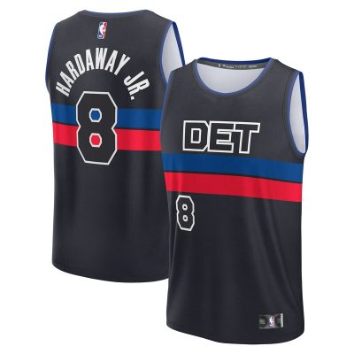 Tim Hardaway Jr. Detroit Pistons Fast Break Player Jersey - Statement Edition - Black