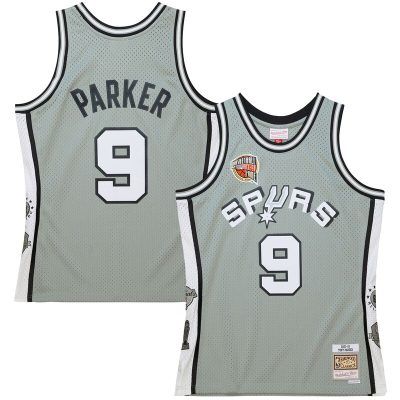 Tony Parker San Antonio Spurs Hall of Fame Class of 2023 Throwback Swingman Jersey - Gray