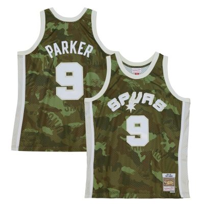 Tony Parker San Antonio Spurs Hardwood Classics 2000/01 Ghost Green Swingman Jersey - Camo