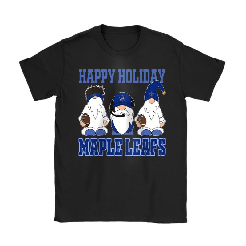 Toronto Maple Leafs Merry Christmas NHL Gift For Fan Christmas Gnomes Unisex T-Shirt Cotton Tee TAT21582