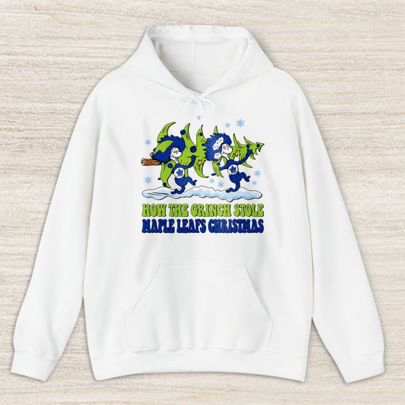 Toronto Maple Leafs Merry Christmas NHL Gift For Fan Cute Grinch Unisex Hoodie TAS21944