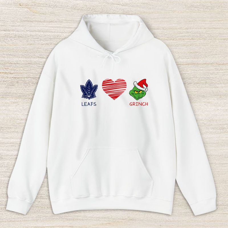 Toronto Maple Leafs Merry Christmas NHL Gift For Fan Cute Grinch Unisex Hoodie TAS21946