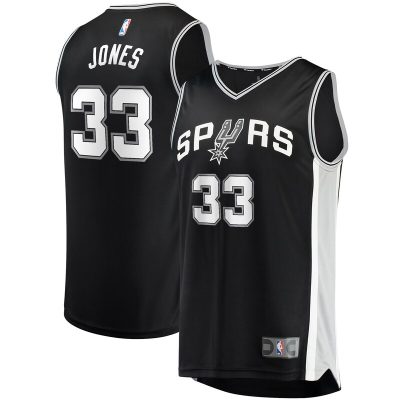 Tre Jones San Antonio Spurs Fast Break Replica Jersey - Icon Edition - Black