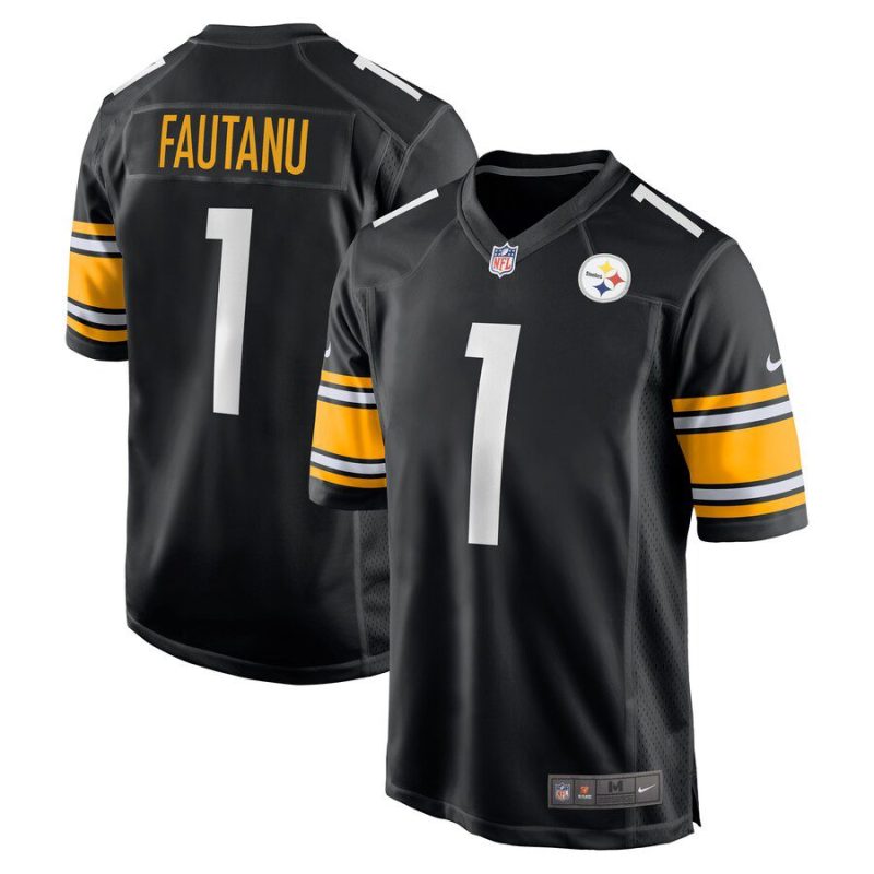 Troy Fautanu Pittsburgh Steelers 2024 NFL Draft First Round Pick Player Game Jersey - Black