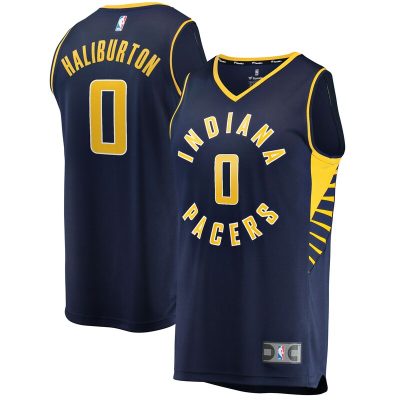 Tyrese Haliburton Indiana Pacers 2021/22 Fast Break Replica Jersey - Icon Edition - Navy