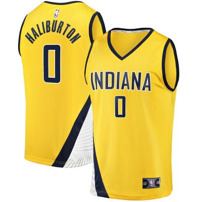 Tyrese Haliburton Indiana Pacers Fast Break Replica Jersey - Statement Edition - Gold