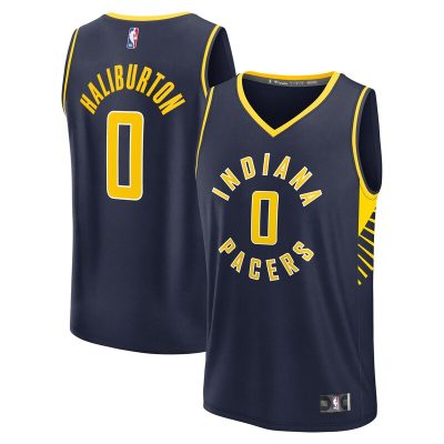 Tyrese Haliburton Indiana Pacers Youth Fast Break Replica Player Jersey - Icon Edition - Navy