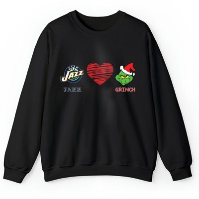 Utah Jazz Merry Christmas NBA Gift For Fan Cute Grinch Unisex Sweatshirt TAH21958