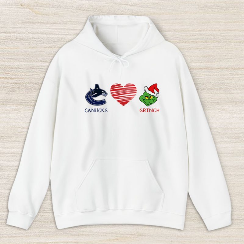 Vancouver Canucks Merry Christmas NHL Gift For Fan Cute Grinch Unisex Hoodie TAS21962