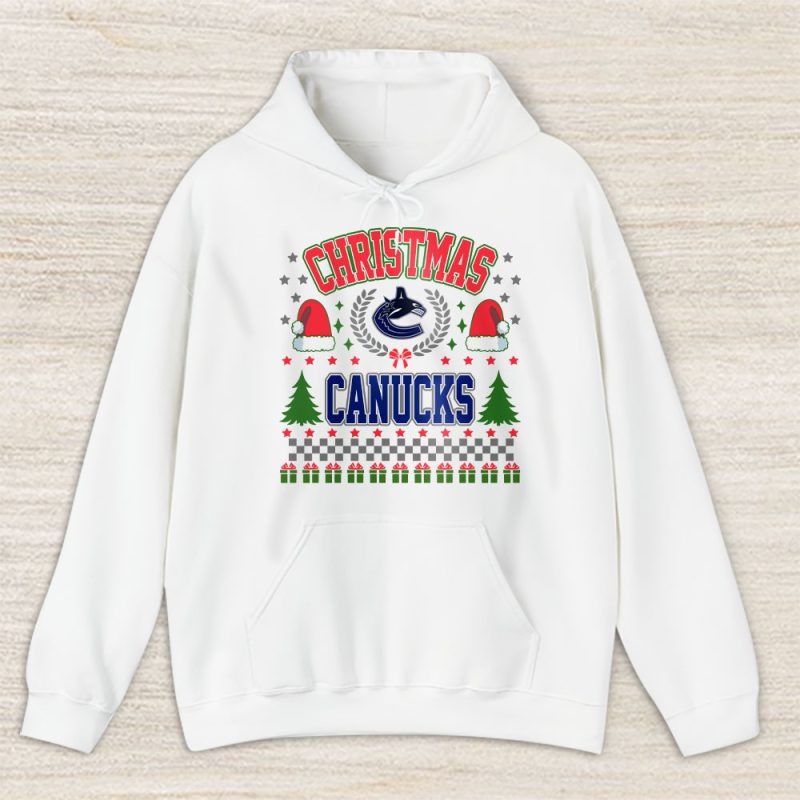 Vancouver Canucks Merry Christmas NHL Gift For Fan Cute Santa Hohoho Unisex Hoodie TAS21963