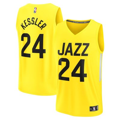 Walker Kessler Utah Jazz Fast Break Replica Player Jersey - Icon Edition - Yellow