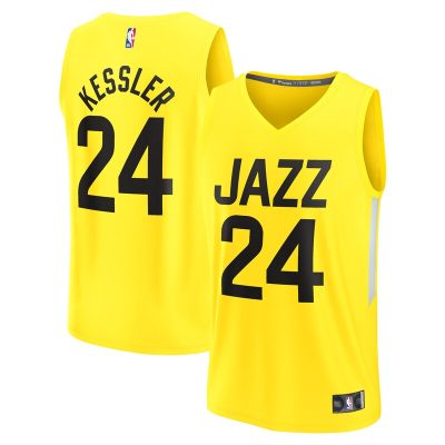 Walker Kessler Utah Jazz Youth Fast Break Player Jersey - Icon Edition - Yellow