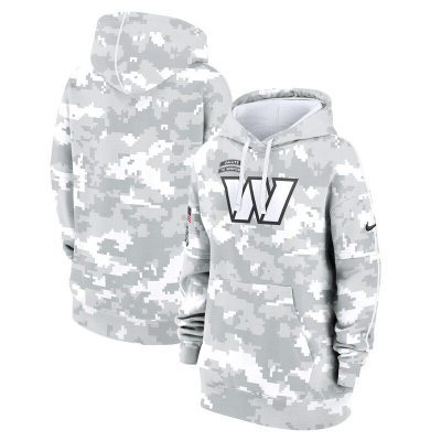 Washington Commanders Women's 2024 Salute To Service Club Fleece Pullover Hoodie - Arctic Camo