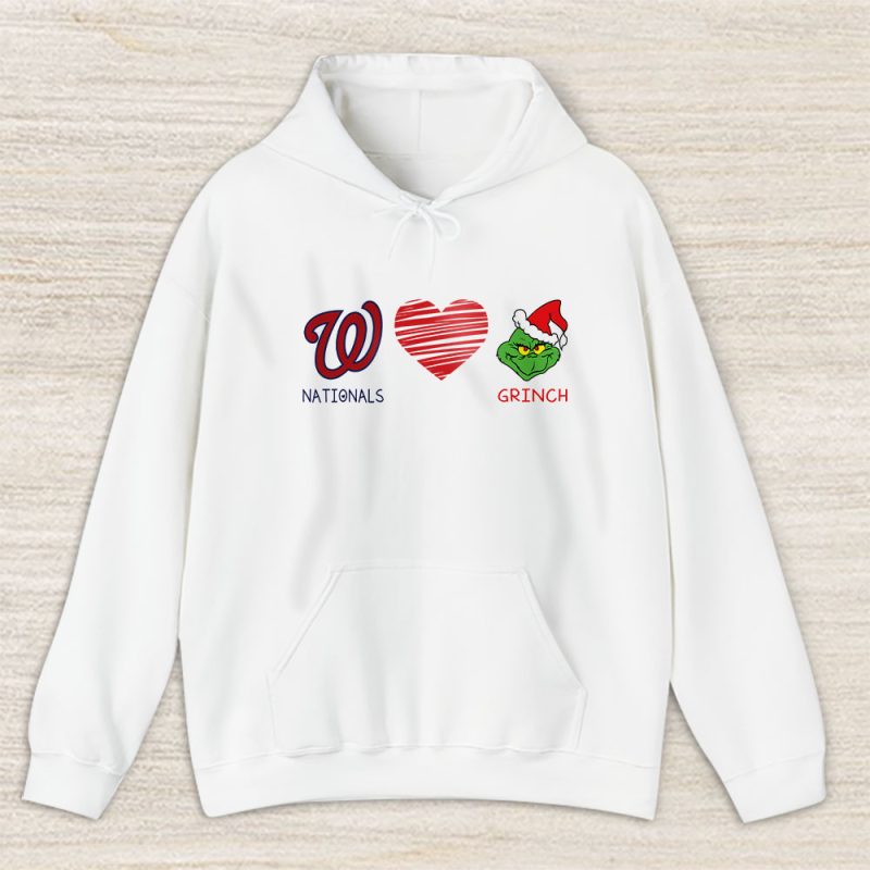 Washington Nationals Merry Christmas MLB Gift For Fan Cute Grinch Unisex Hoodie TAS21646