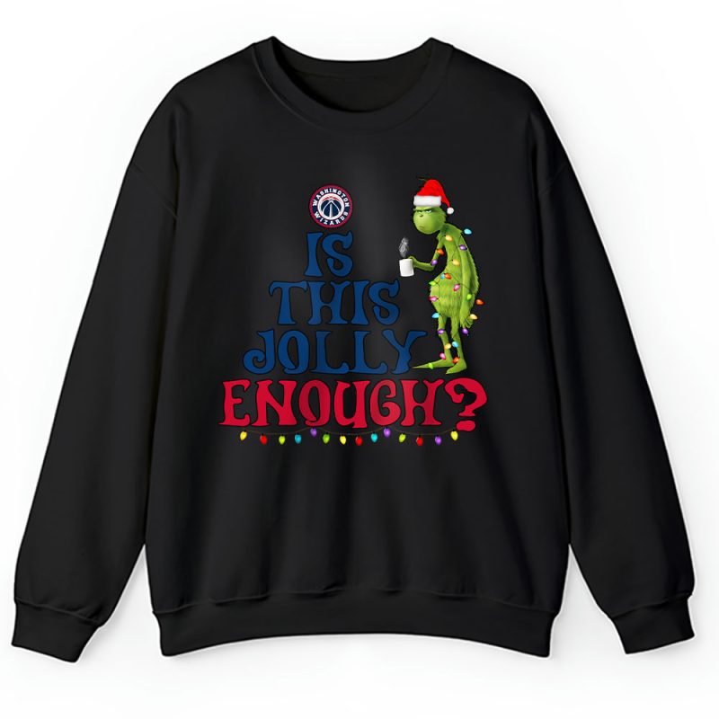 Washington Wizards Merry Christmas NBA Gift For Fan Cute Grinch Unisex Sweatshirt TAH21309