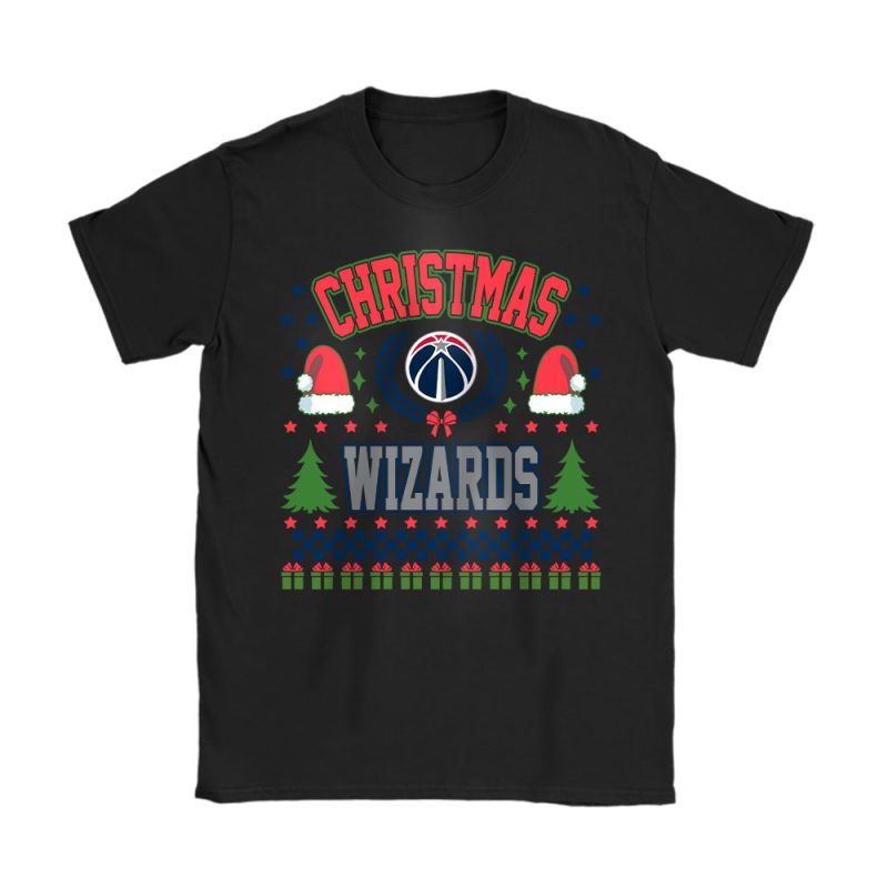 Washington Wizards Merry Christmas NBA Gift For Fan Cute Santa Hohoho Unisex T-Shirt Cotton Tee TAT21623