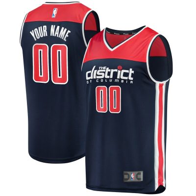 Washington Wizards Youth Custom Fast Break Replica Jersey Navy - Statement Edition