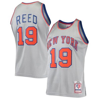 Willis Reed New York Knicks 75th Anniversary 1969/70 Hardwood Classics Swingman Jersey - Silver