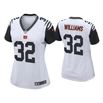 Women 2021 Trayveon Williams Cincinnati Bengals Black Alternate Game Jersey