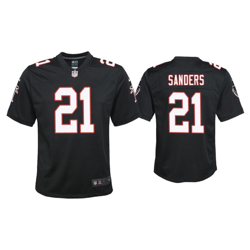 Youth 2020 Deion Sanders Atlanta Falcons Black Throwback Game Jersey