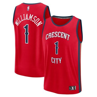 Zion Williamson New Orleans Pelicans Fast Break Replica Player Jersey - Statement Edition - Red