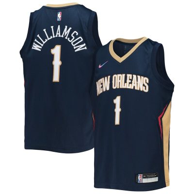 Zion Williamson New Orleans Pelicans Youth 2021/22 Diamond Swingman Jersey - Icon Edition - Navy