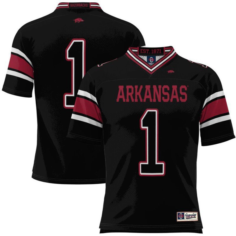 #1 Arkansas Razorbacks GameDay Greats Youth Football Jersey - Black
